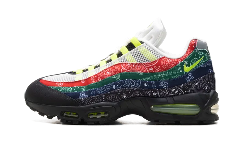 Nike Air Max 95 “Paisley Bandana” “Volt/University Red” | IQ0620-100