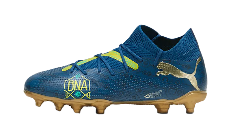 Puma Future 7 Match BNA FG AG GS Cleats “Marine Blue / Yellow” | 108083-01