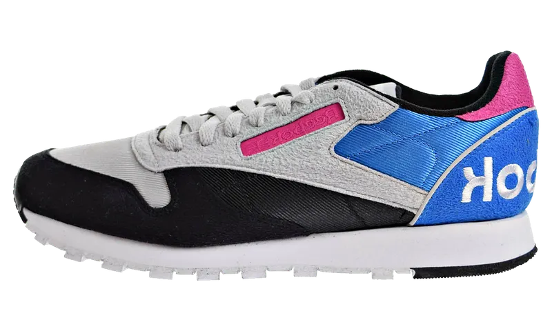 Reebok Classic Leather WB Black Black/Skull Grey-Risk Blue “Black/Black/Grey/Blue” | BS6198