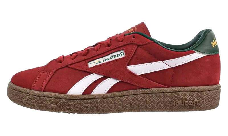 Reebok Club C Grounds “Flashred / Footwear White / Gum” | 100244-996