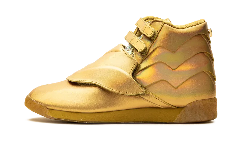 Reebok Freestyle Hi DC Wonder Woman Gold (W) Gold Metallic/Gold Metallic-Excellent Red “Gold/Gold Metallic/Gold Metallic/Red/Metallic” | FW4667