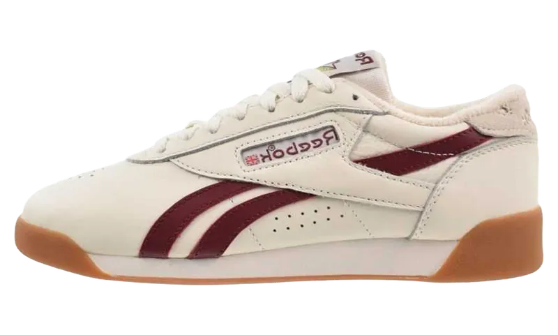Reebok Freestyle Lo “Chalk / Classic Burgundy / Gum” | 100256-059