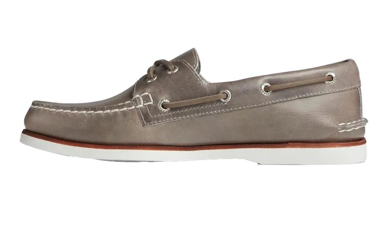 Sperry Gold A/O 2 Eye Leather “Grey” | STS22965