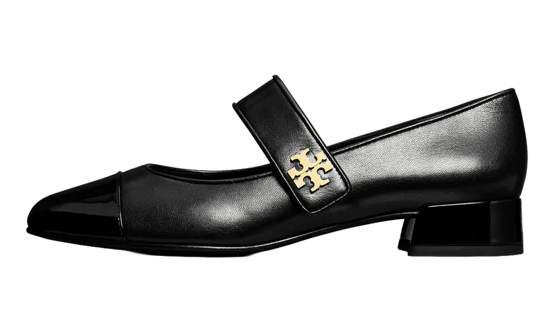 Tory Burch Cap-Toe May Jane Ballerina “Perfect Black” | 160313-004