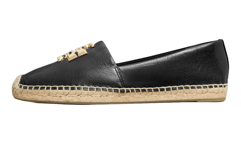Tory Burch Eleanor Espadrille Flat “Perfect Black Gold” | 161758-006