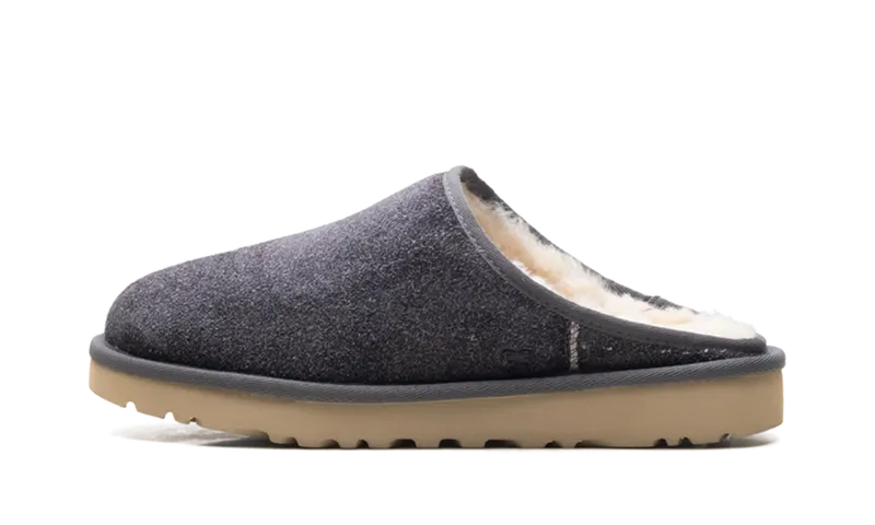 Ugg Classic Slip-On Shaggy Suede Slipper “Dark Grey” | 1153104-DGRY