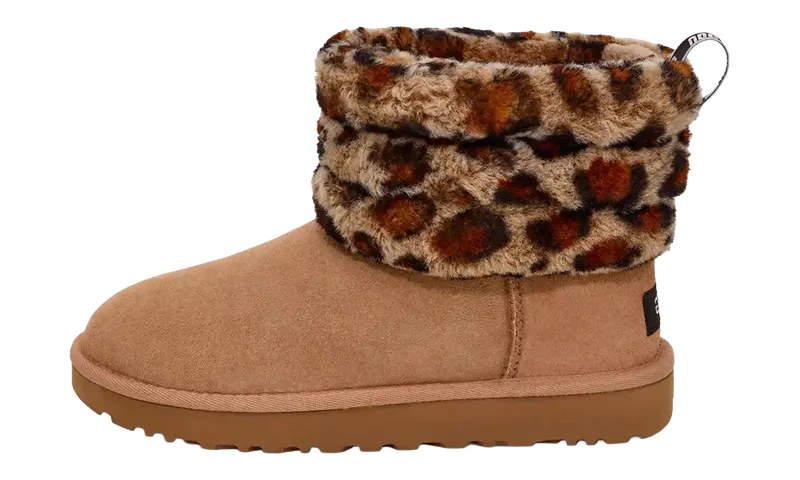 Ugg Fluff Mini Quilted Leopard Fleece Lined “Leopard Print” | 1105358-AMP