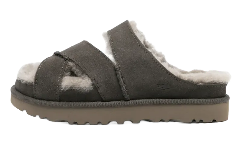 Ugg Greenport Cross Strap Slide “Dense Smoke” | 1178470-DNSS