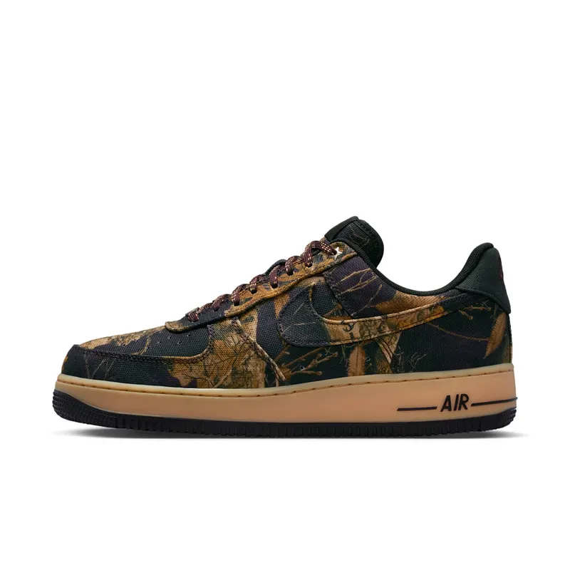 Nike Air Force 1 ’07 RealTree “Black/Brown” “Multi-Color/Multi-Color/Gum Yellow” | IH1221-900