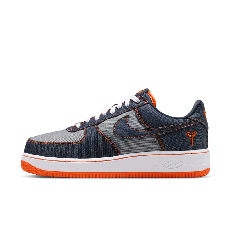 Nike Air Force 1 “Kobe Bryant – Denim” “Obsidian/Safety Orange/White” | IM1980-400