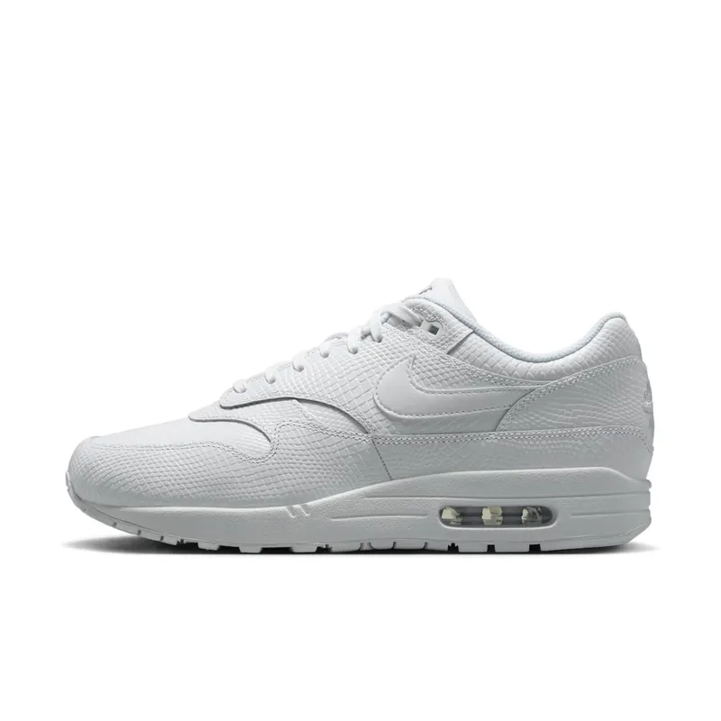 Nike Air Max 1 Premium “White Snakeskin” “White/White/White/Pure Platinum” | HV1211-100