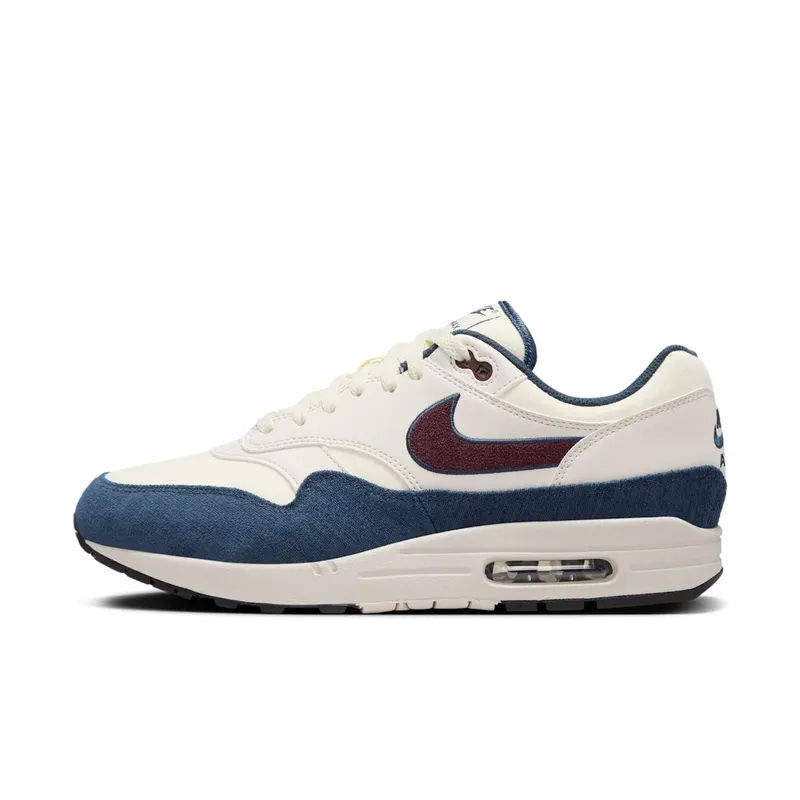 Nike Air Max 1 “White” “Coconut Milk/Armory Navy/Burgundy Crush” | FN6952-103