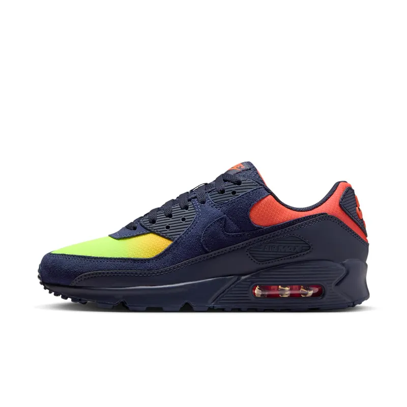 Nike Air Max 90 “Blackened Blue Lemon Venom Hyper Crimson Gradient” “Lemon Venom/Blackened Blue/Hyper Crimson/Laser Orange” | DM0029-700