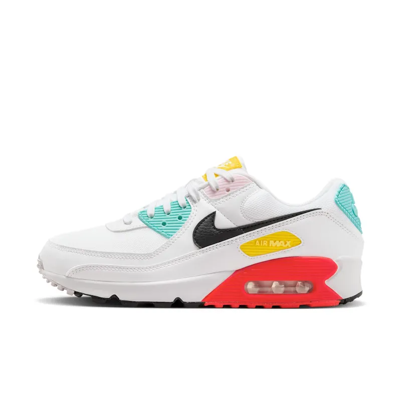 Nike Air Max 90 “White / Black / Pink Foam / Bright Crimson” | FZ3622-100