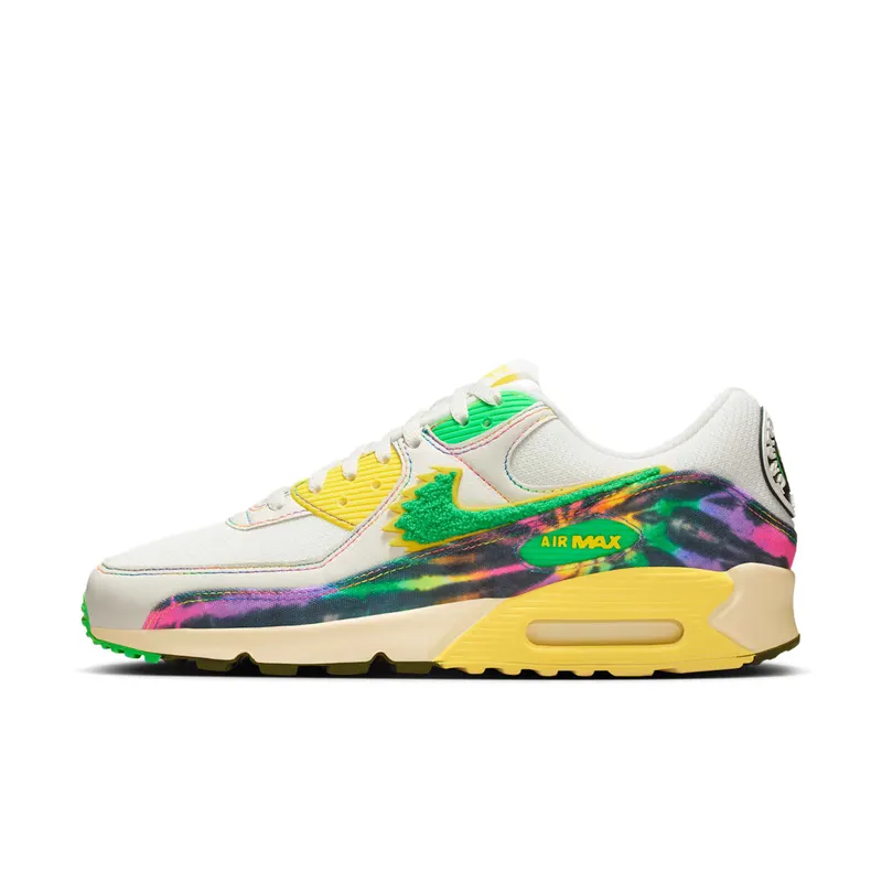 Nike Air Max 90 “The Grateful Dead, Oregon Ducks” “Sail/Yellow Strike/Green Shock” | IM2511-100