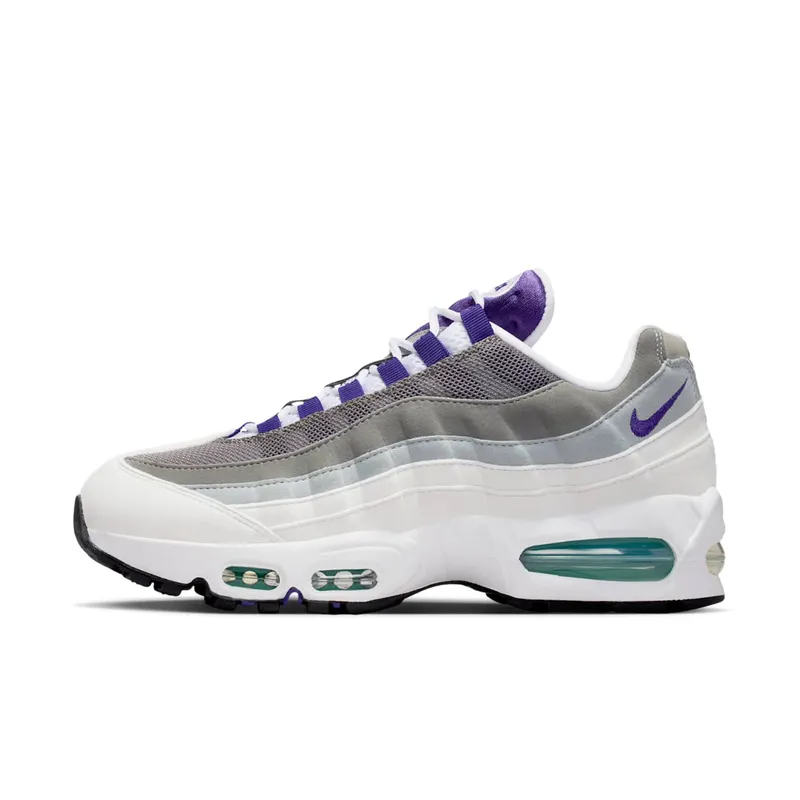 Nike Air Max 95 “Grape” “White/Emerald Green/Court Purple/Grey” | HJ5996-100