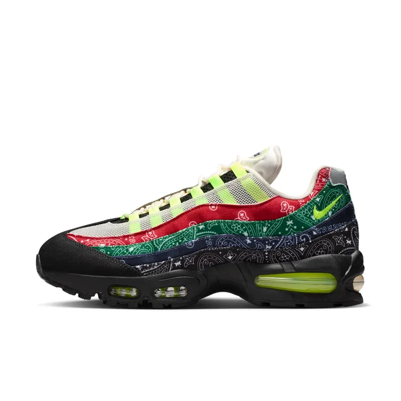 Nike Air Max 95 “Paisley Bandana” “Volt/University Red” | IQ0620-100