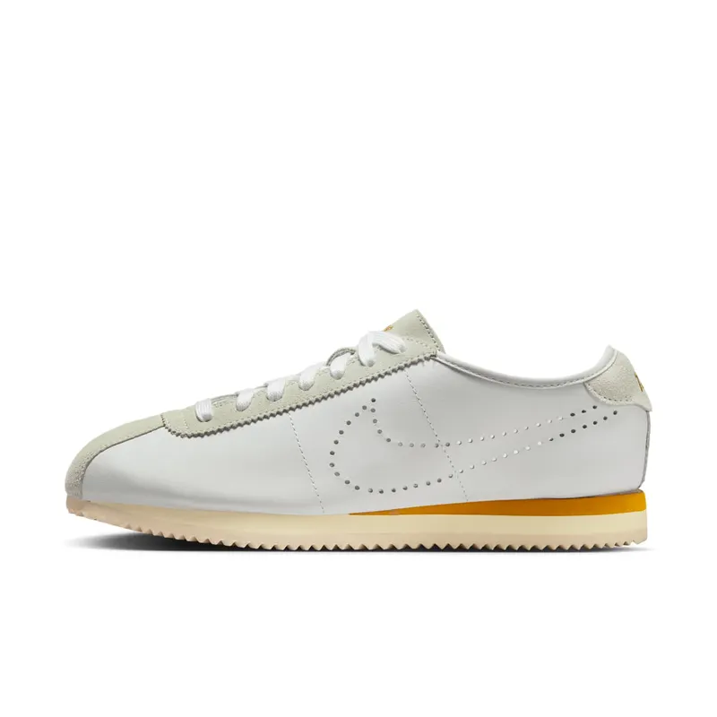Nike Cortez “White Bronze Perforated Swoosh” | HQ1841-100