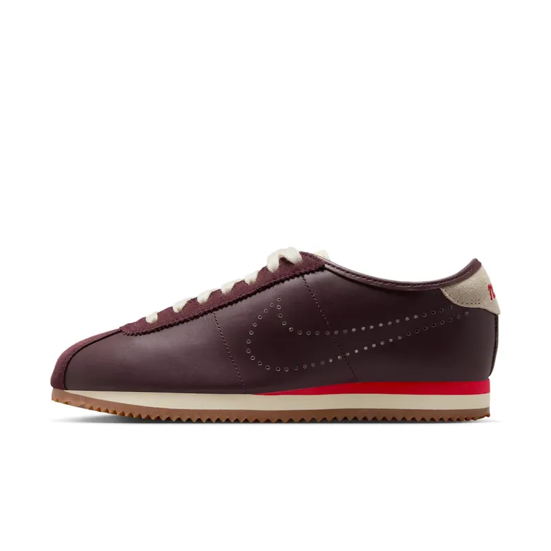 Nike Cortez Leather “Perforated Swoosh – Burgundy Crush” | HQ1841-601