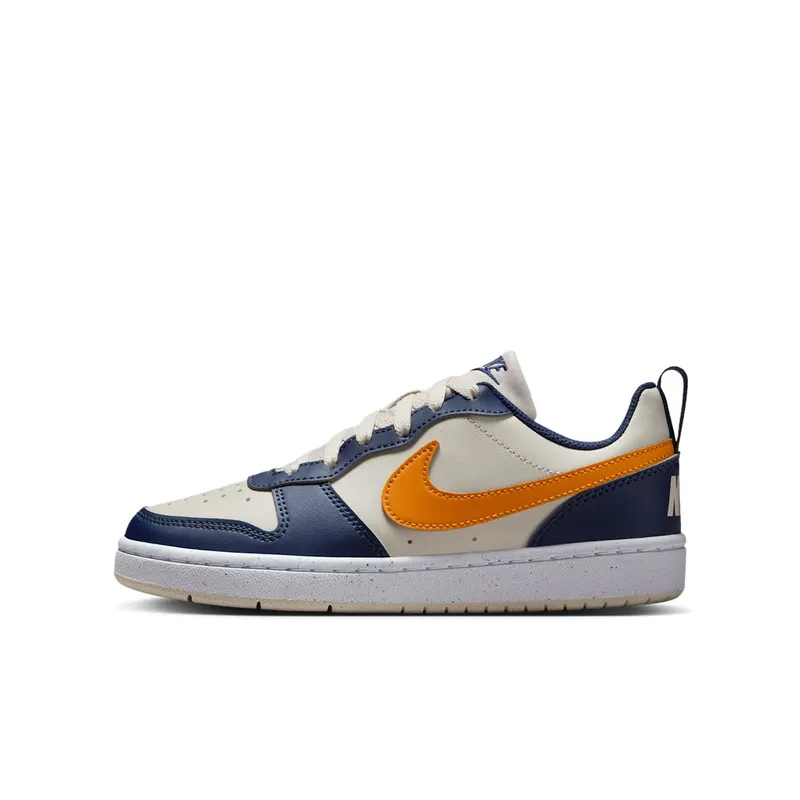 Nike Court Borough Low Recraft Light Orewood Brown Midnight Navy White Orange Peel | DV5456-126