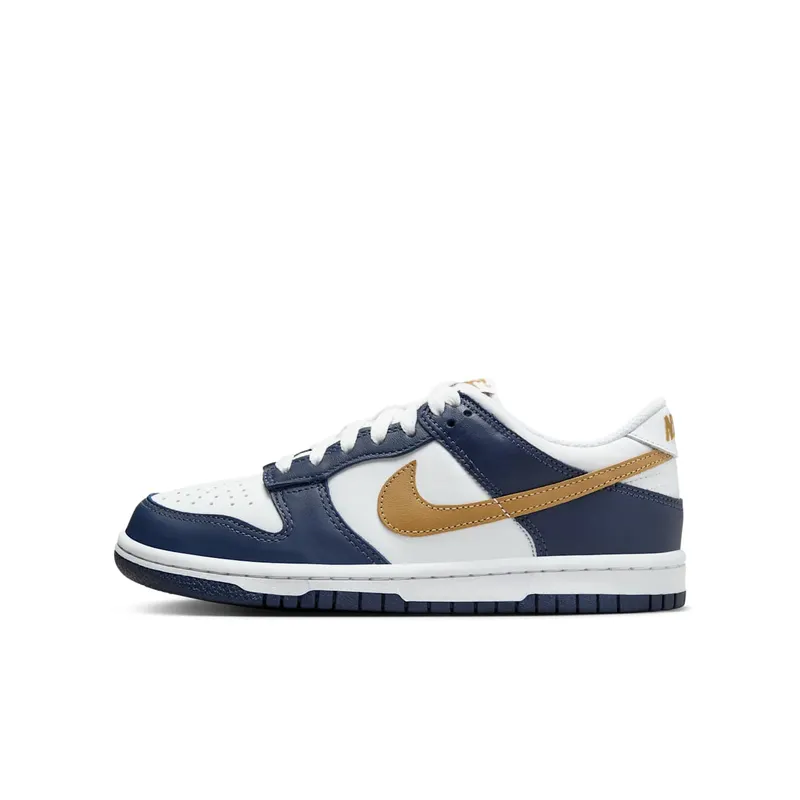 Nike Dunk Low GS “Midnight Navy Wheat” | FB9109-111
