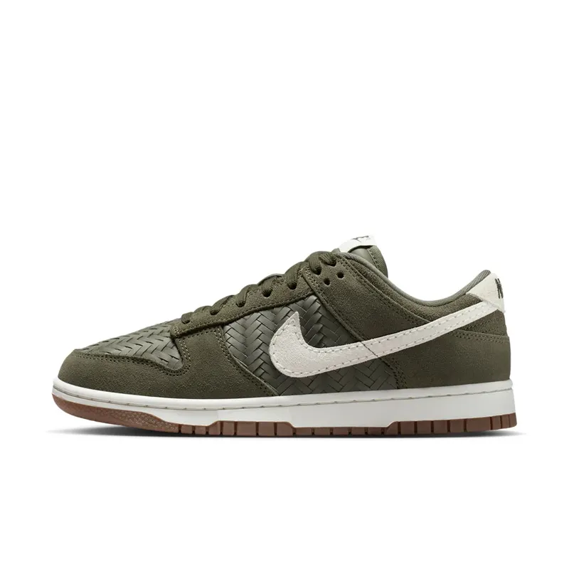 Nike Dunk Low Premium SE “Woven Medium Olive Gum” | IB6161-200