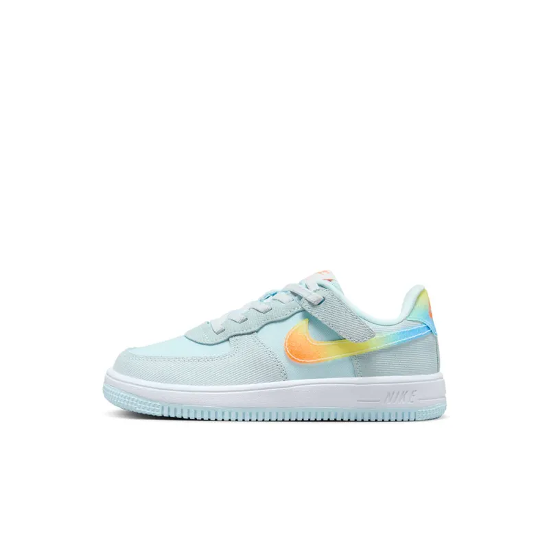 Nike Force 1 Low EasyOn PS “Glacier Blue Light Lemon Twist Aquarius Blue Total Orange” | HF4783-474