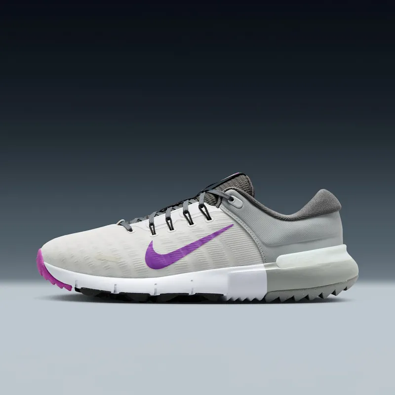 Nike Free Golf Next Nature “White Iron Grey Light Smoke Grey Vivid Purple” | FN0332-104