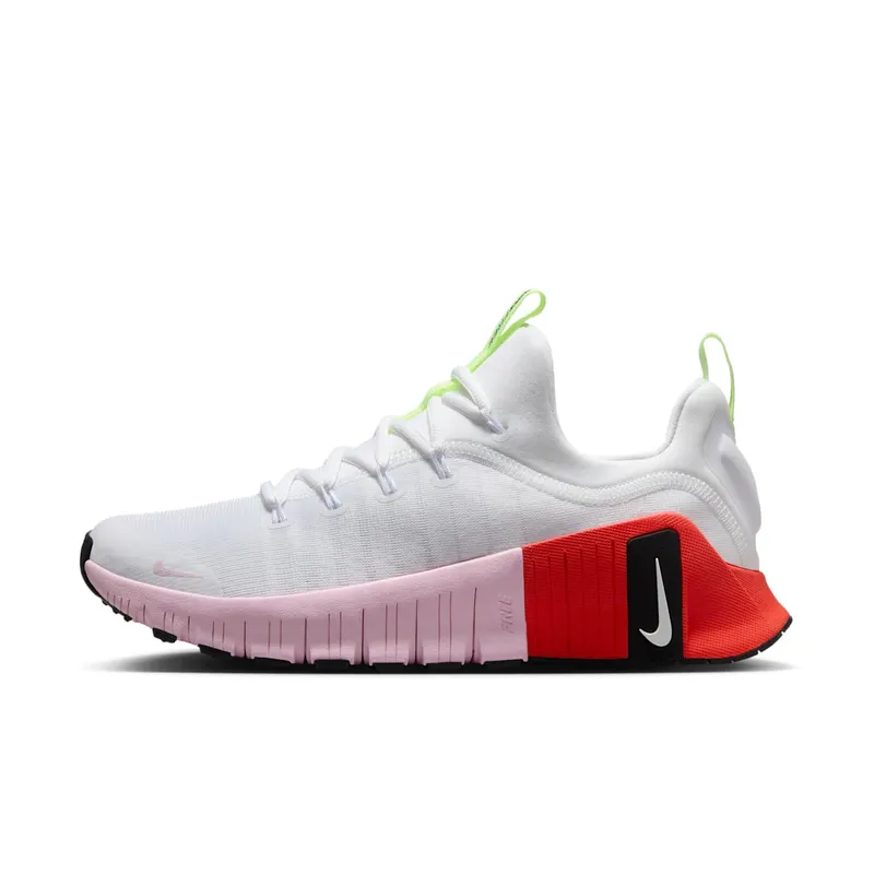 Nike Free Metcon 6 “White Barely Volt Bright Crimson Pink Foam” | IB4526-100