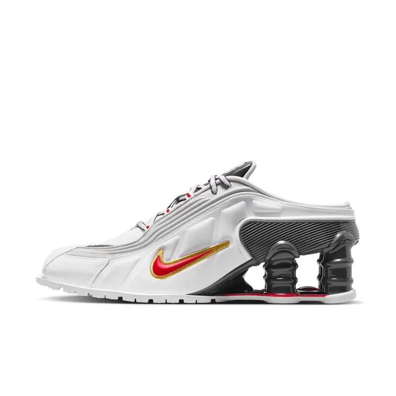 Nike Shox MR4 Mule “Martine Rose Metallic Platinum Varsity Red” | IM5420-100