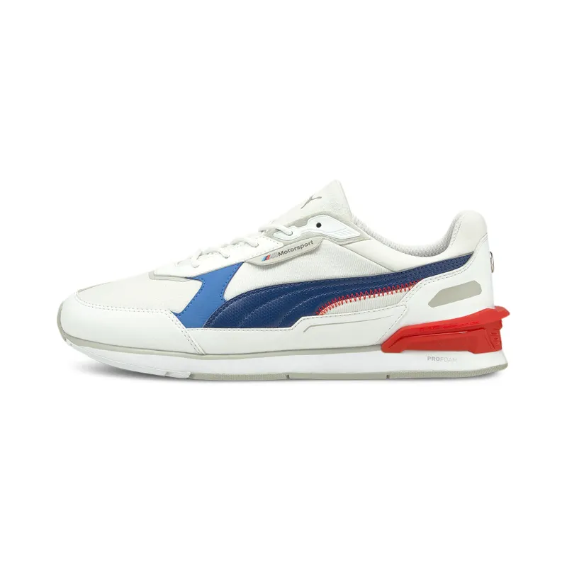 Puma BMW M Motorsport Low Racer motorsportschoenen Wit/Blauw/Rood | 306939-02