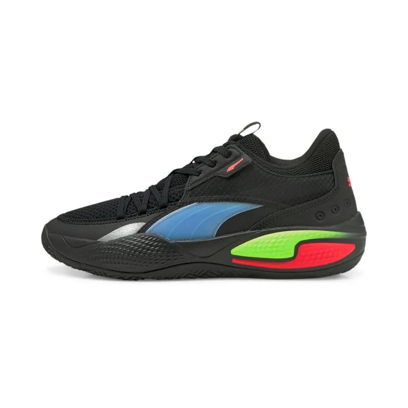 Puma Court Rider Pop Basketball Shoes Zwart/Blauw | 376107-01