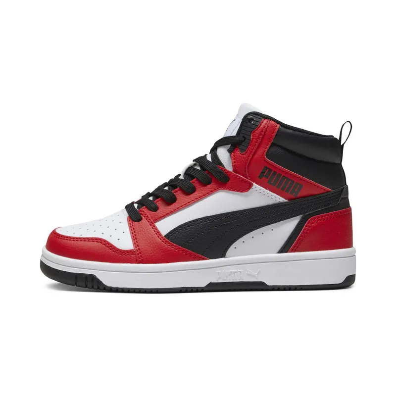 Puma Rebound V6 Mid “Puma White / Puma Black / For All Time Red” | 393831_03