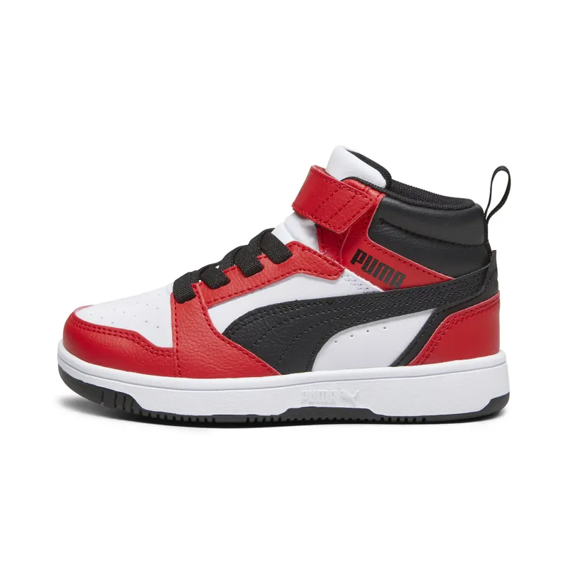 Puma Rebound V6 Mid “Puma White / Puma Black / For All Time Red” | 393832_03