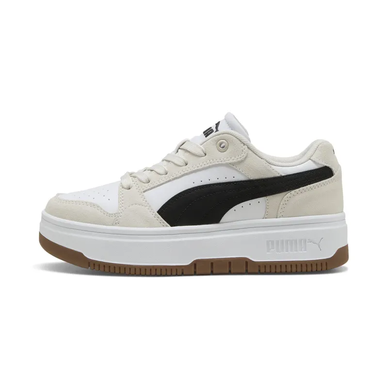 Puma Rebound Femme Low Suede “Puma White / Puma Black / Frosted Ivory” | 402593_01