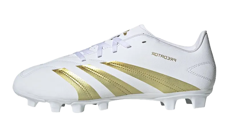 Adidas Predator Club FxG “Footwear White / Gold Metallic / Footwear White” | IF6342