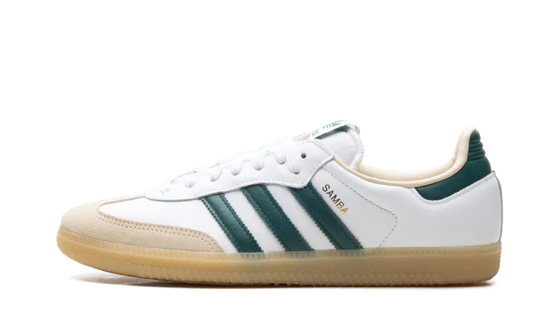 Adidas Samba OG Cloud White / Collegiate Green / Gum | JS3831