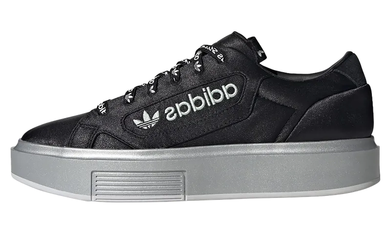 Adidas Sleek Super ‘Black’ Core Black/Silver Metallic/Dash Green “Black/Core Black/Silver Metallic/Green” | EG7881