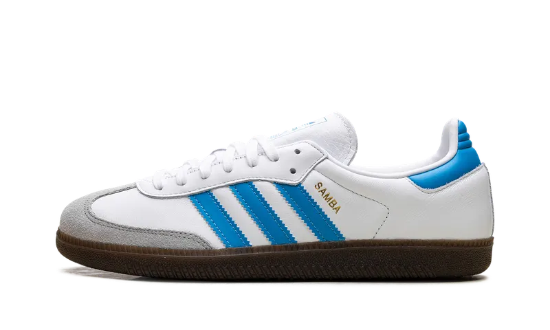 Adidas Samba OG “White Shock Cyan” “Cloud White / Shock Cyan / Gum” | JR0612