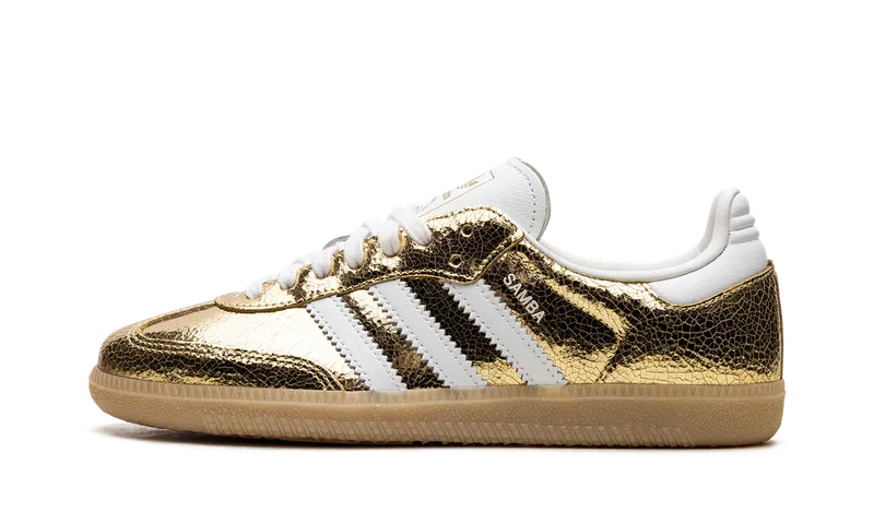 Adidas Samba OG “Cracked Metallic Pack – Gold” “Gold Metallic / Cloud White / Core White” | KI5719