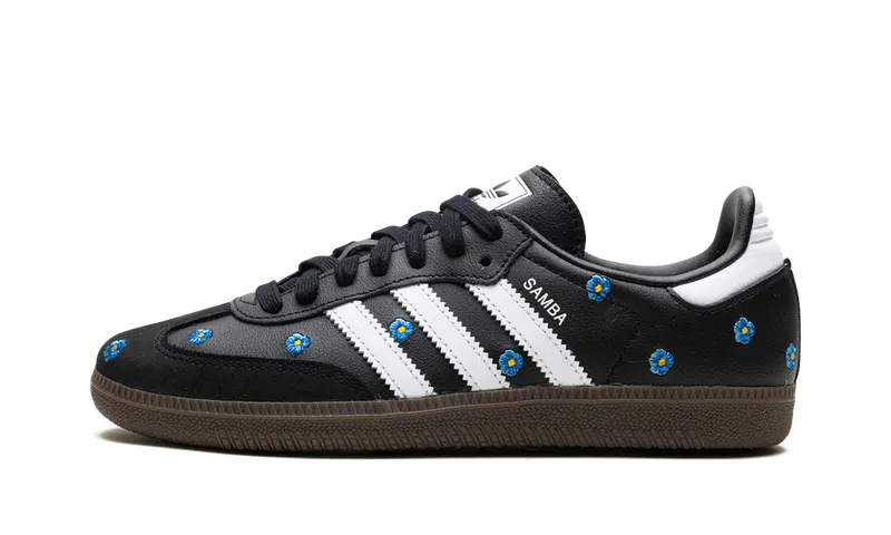 Adidas Samba OG “Light Blue Floral” “Core Black / Cloud White / Gum” | IF4397