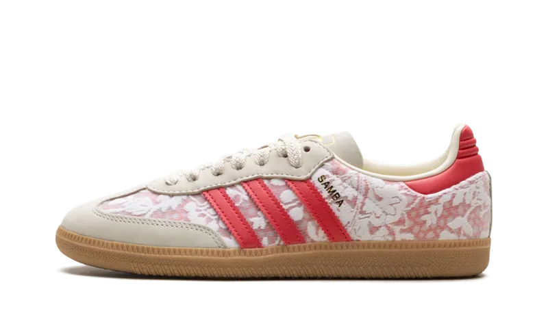 Adidas Samba “Liberty London – Kazusa” “Cloud White / Cream White / Better Scarlet” | JR8841