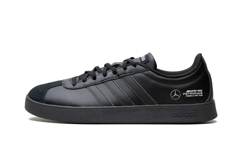 Adidas VL Court “Mercedes-AMG Petronas Formula One Team Core Black” “Core Black / Carbon / Cloud White” | JR1067