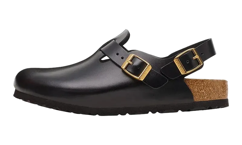 Birkenstock Tokio Leather “Black New Dressy Leather – Narrow Width” | 1030819
