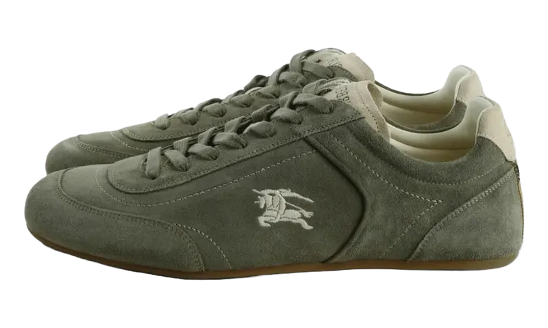 Burberry Suede Knight Runner “Airforce Green / Tawny Beige” | 8127475