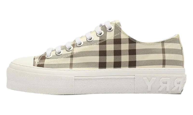 Burberry Training Jack Check Sneaker “Light Beige” | 8118636