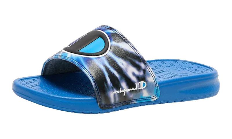 Champion Super Slides Tie Dye PS “Blue / Black / Multicolor” | CP101194P