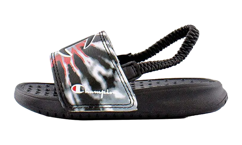 Champion Super Slides Tie Dye TD “Black / Scarlet / Multicolor” | CP101195T