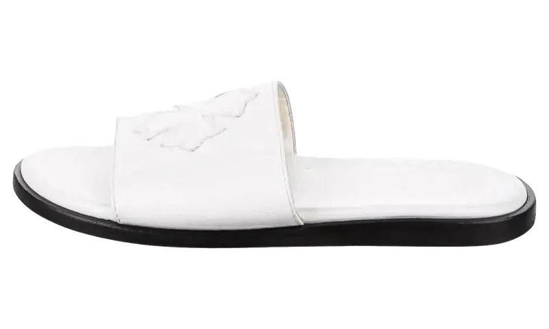 Chrome Hearts Leather Slides “White” | CHRM0967