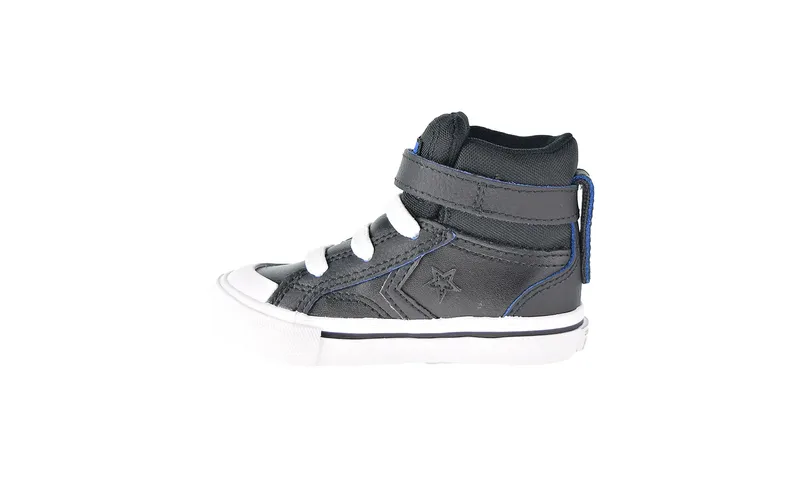 Converse Two-Tone Leather Pro Blaze Strap High Top Black/almost Black/hyper Royal “Black/Black/Hyper Royal” | 766051C